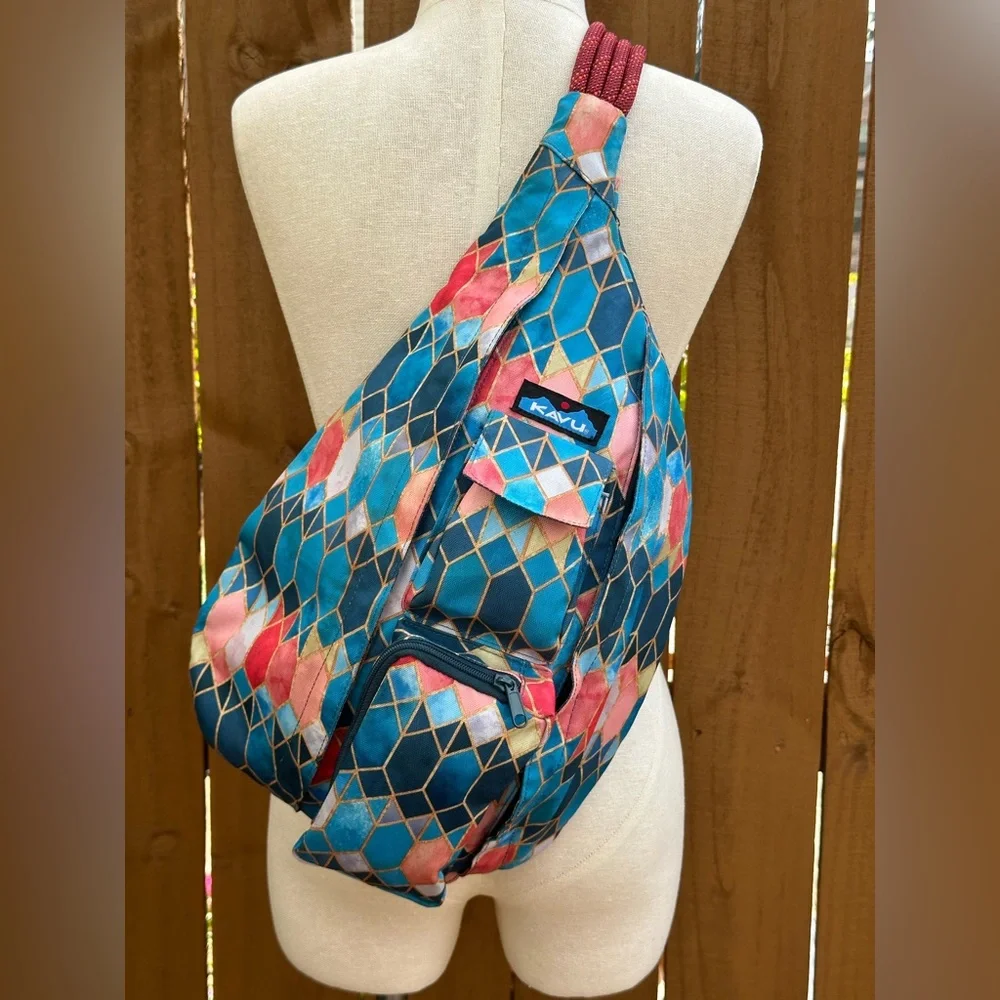 KAVU Stained Glass Rope Sling Crossbody & Wallet - Picture 13 of 14